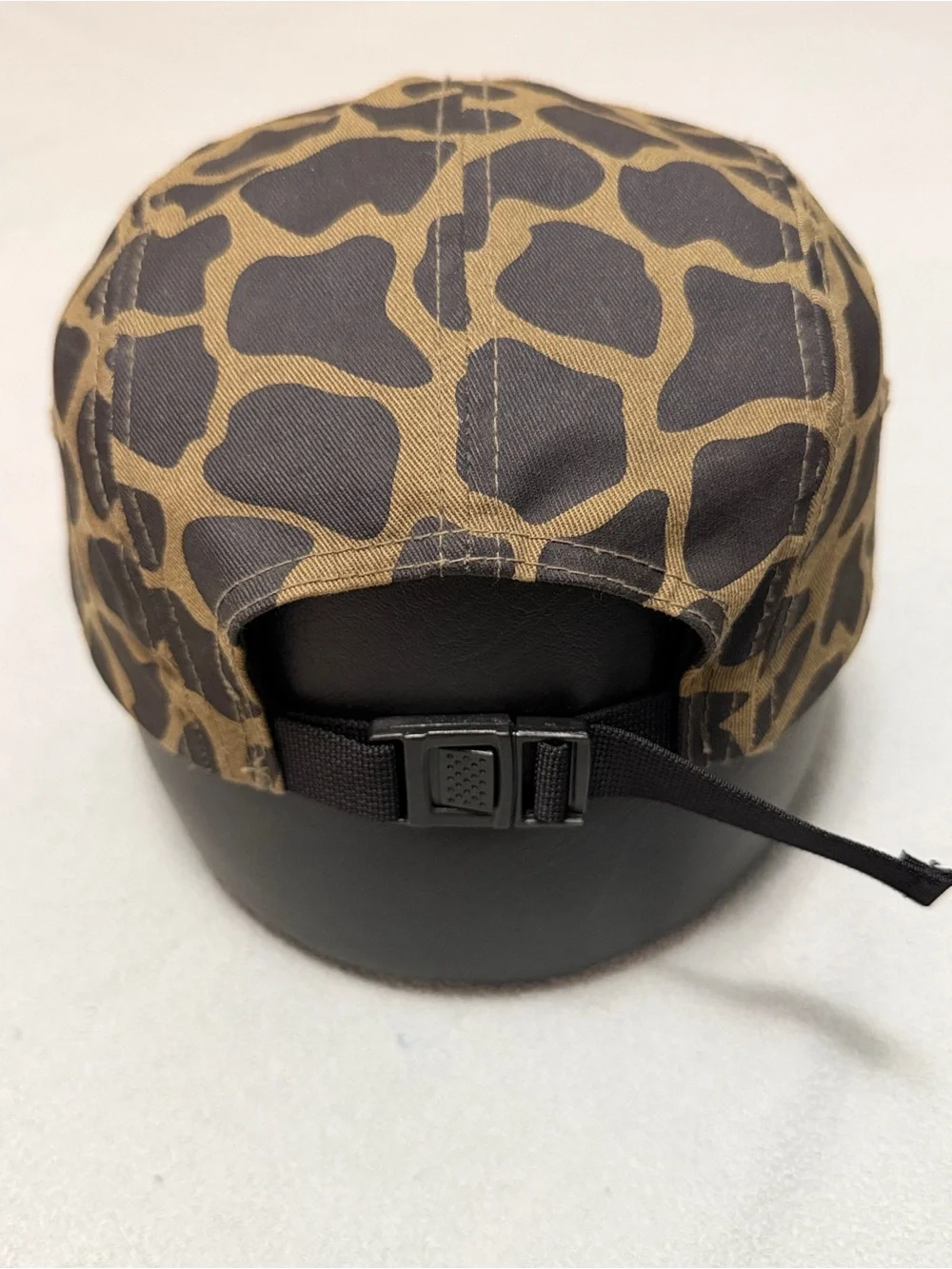 The Hundreds Kids Five-Panel Camo Cap in Olive and Black